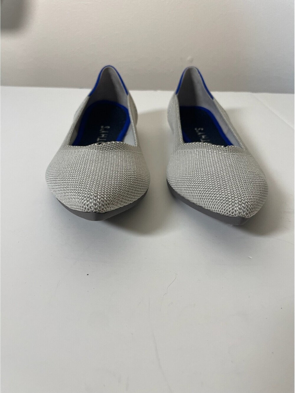 Rothy's The Point Grey Birdseye Knit Pointed Toe Washable Flats Womens Sz 8 EUC - Picture 2 of 7
